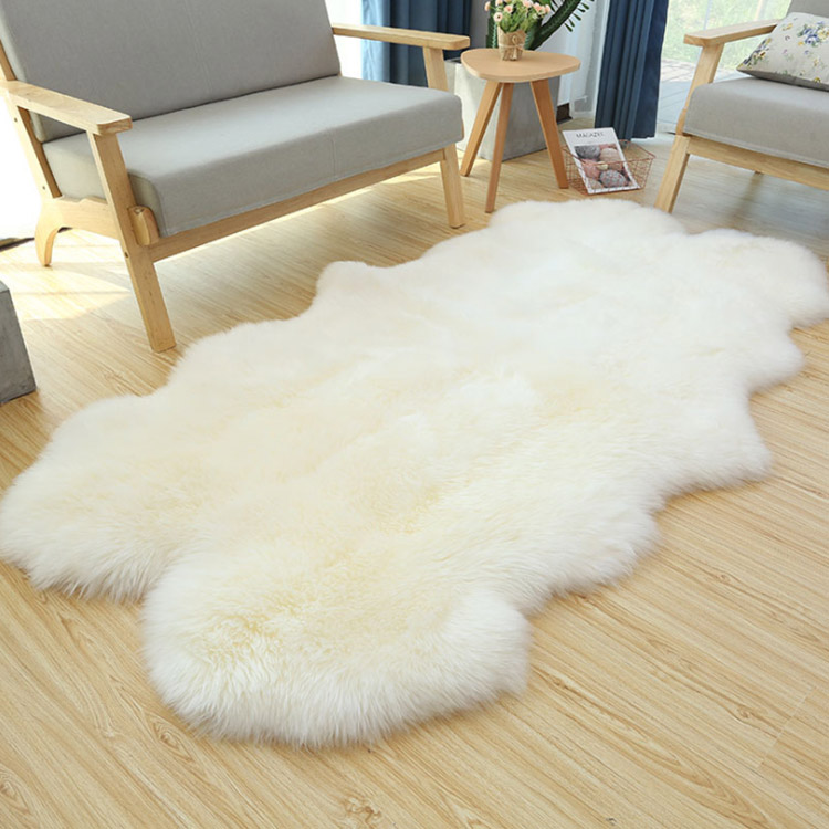 4p genuine sheepskin rug application scene