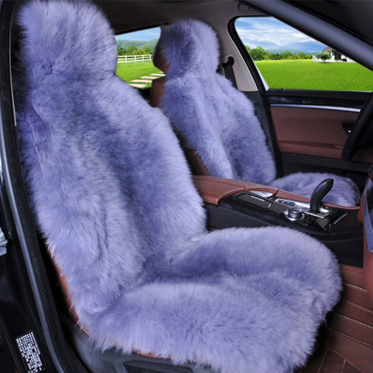 Purple Genuine Sheepskin Wrap Seat Cover