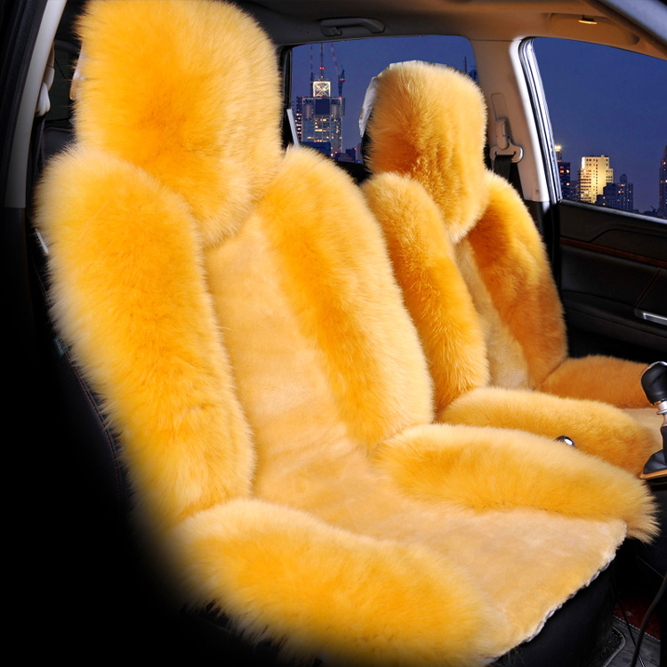 Red Camel Sheepskin Auto Car Front Seat Covers